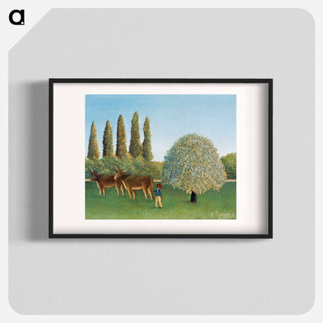 アートポスター-Meadowland (The Pasture) - アンリ ルソー Poster.