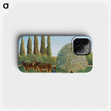 Meadowland (The Pasture) - Henri Rousseau Phone Case.