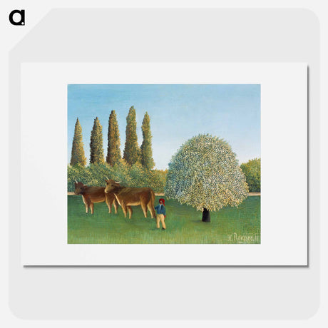 アートポスター-Meadowland (The Pasture) - アンリ ルソー Poster.