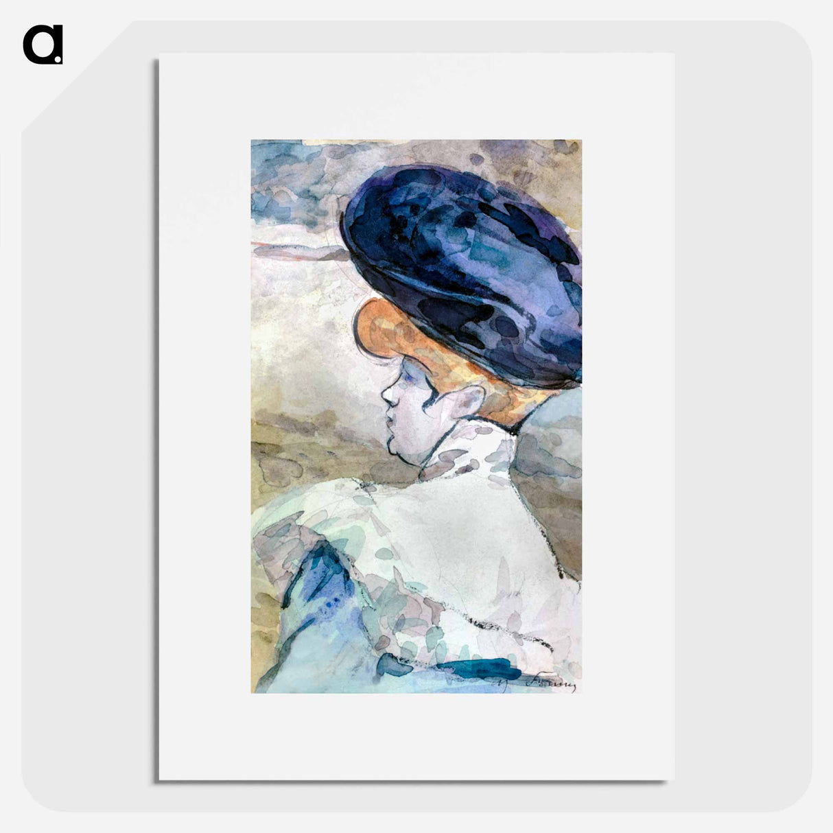 Woman in profile - アンリ ソム Poster.