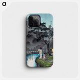 Moon at Sekiguchi - Hiroaki Takahashi Phone Case.