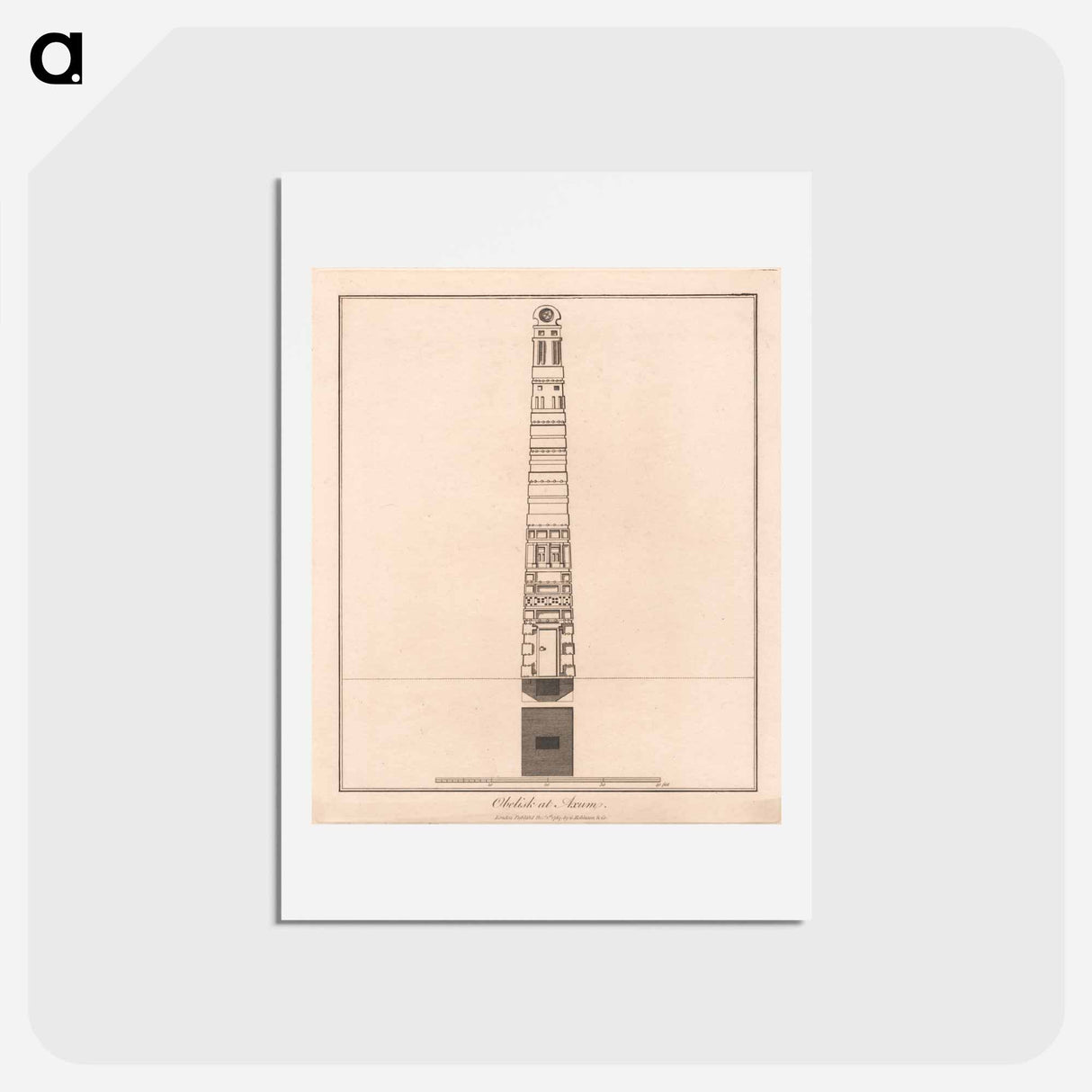 アートポストカード-Obelisk at Axum
 - ジェームス ヒース Postcard.