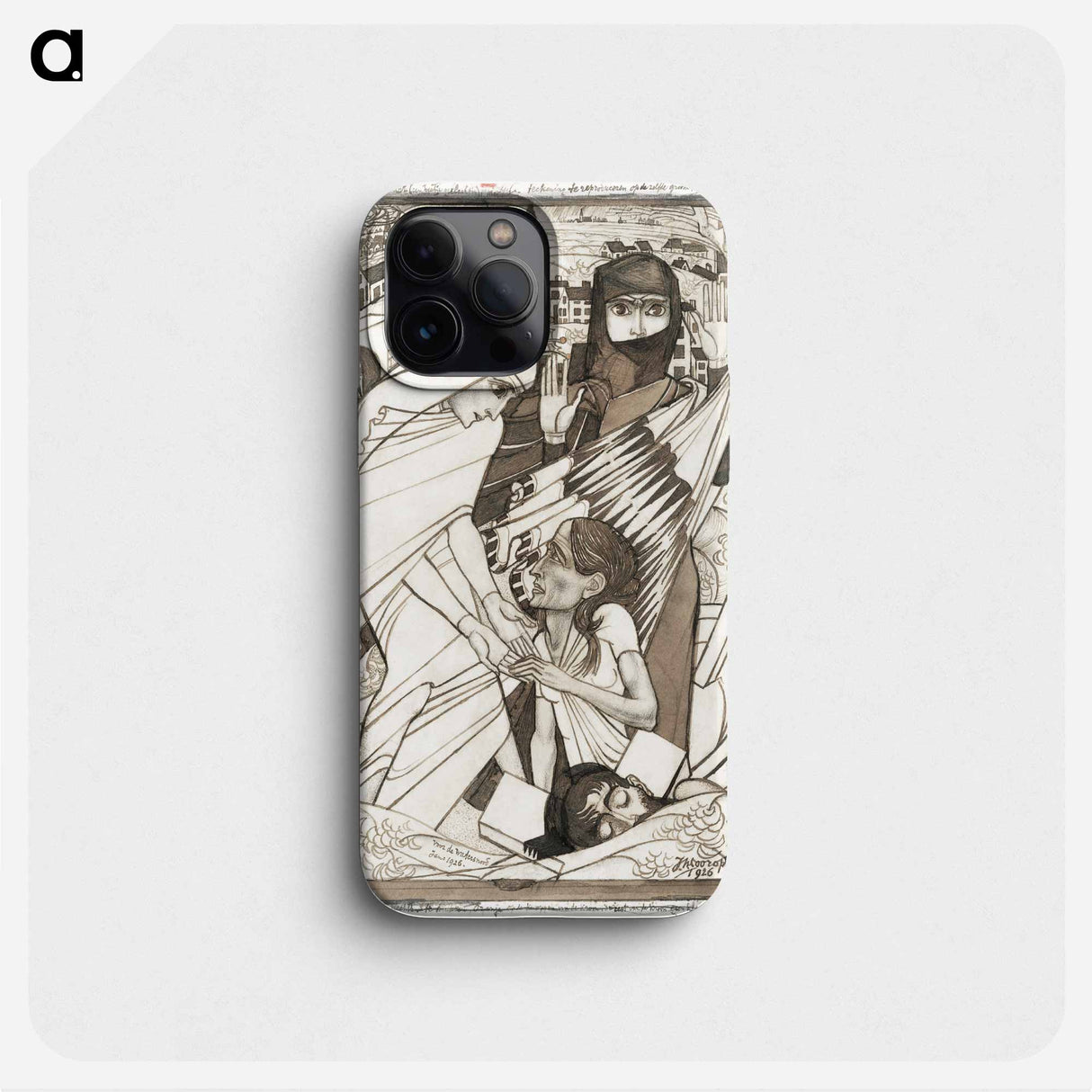 The relief work during the flood of 1926 by Jan Toorop. - Jan Toorop Phone Case.