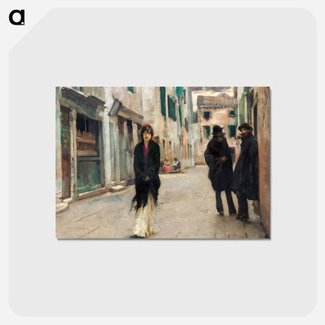 アートポストカード-Street in Venice - ジョン シンガー サージェント Postcard.
