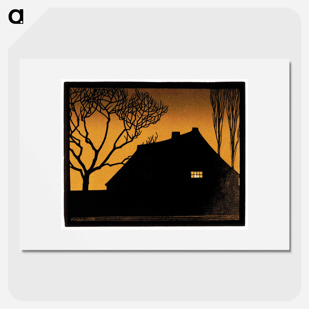 Winter evening - Julie de Grague Poster.