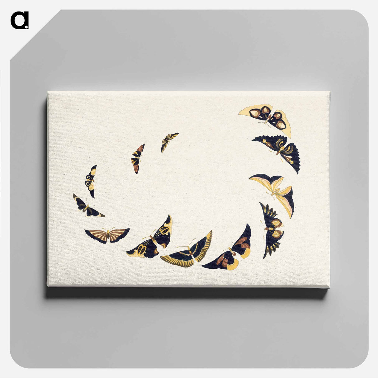 アートパネル-Vintage butterfly - 神坂 雪佳 Canvas.