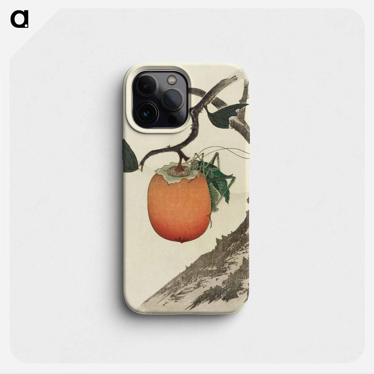 Kakivrucht met sprinklehaan - Katsushika Hokusai Phone Case.