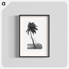 アートポスター-Palm tree with an island - レオ ヘステル Poster.