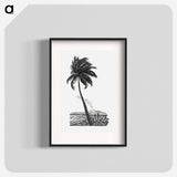 Palm tree with an island - Leo Gerstel Poster.