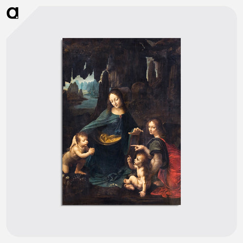 The Virgin of the Rocks - レオナルド ダ ヴィンチ Postcard.