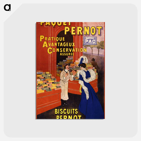 アートポストカード-Paquet Pernot: Biscuits Pernot - レオネット カピエッロ Postcard.