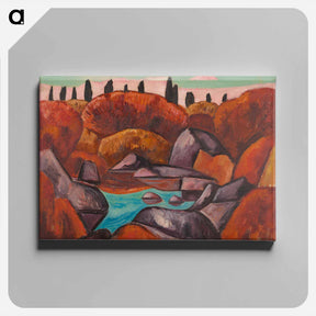 アートパネル-Flaming Pool—Dogtown - マースデン ハートリー Canvas.