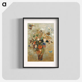 アートポスター-Still Life with Flowers - オディロン ルドン Poster.
