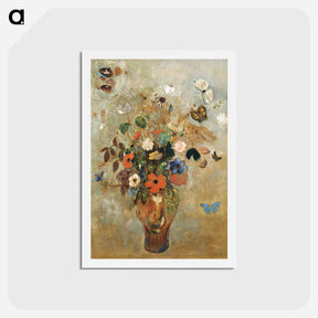 アートポストカード-Still Life with Flowers - オディロン ルドン Postcard.