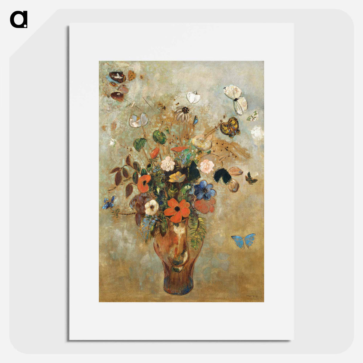 Still Life with Flowers - オディロン ルドン Poster.