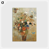 アートポストカード-Still Life with Flowers - オディロン ルドン Postcard.