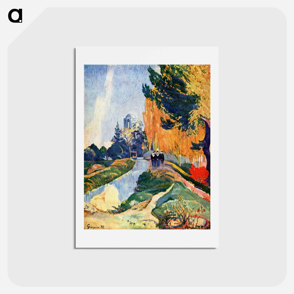 アートポストカード-Les Alyscamps - ポール ゴーギャン Postcard.