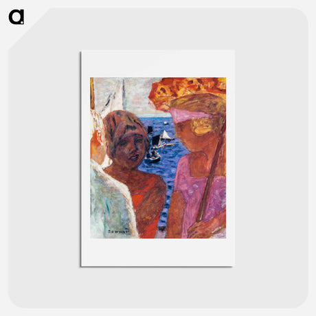 アートポストカード-Conversation in Arcachon
 - ピエール ボナール Postcard.