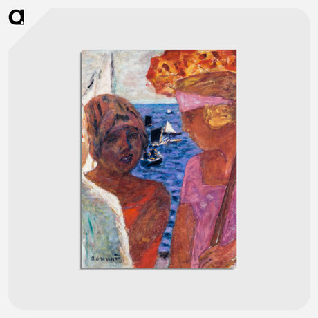 アートポストカード-Conversation in Arcachon
 - ピエール ボナール Postcard.