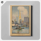 アートパネル-The Woolworth Building from the Ferry
 - レイチェル ロビンソン エルマー Canvas.