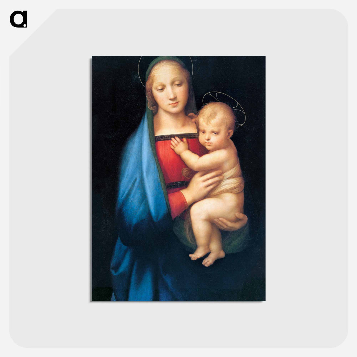 Raphael's Madonna del Granduca - ラファエロ サンティ Postcard.