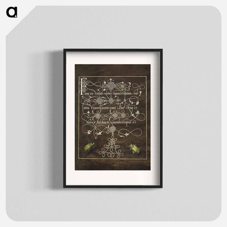 アートポスター-Ground Beetle and Scarab from Mira Calligraphiae Monumenta
 - 書道のお手本 Poster.