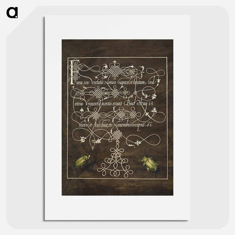 アートポスター-Ground Beetle and Scarab from Mira Calligraphiae Monumenta
 - 書道のお手本 Poster.