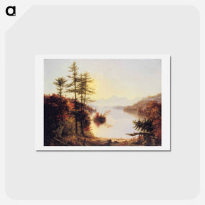 アートポストカード-View on Lake Winnipiseogee - トーマス コール Postcard.