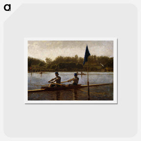 アートポストカード-The Biglin Brothers Turning the Stake Boat - トーマス エイキンズ Postcard.