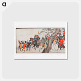 アートポストカード-Public Appearances of Shōgun - 豊原 国周 Postcard.