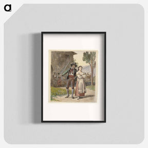 アートポスター-Dancing in front of a house - ヴィルヘルム マーストランド Poster.
