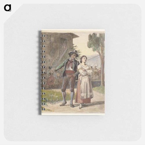 Dancing in front of a house - Wilhelm Marstrand Memo.