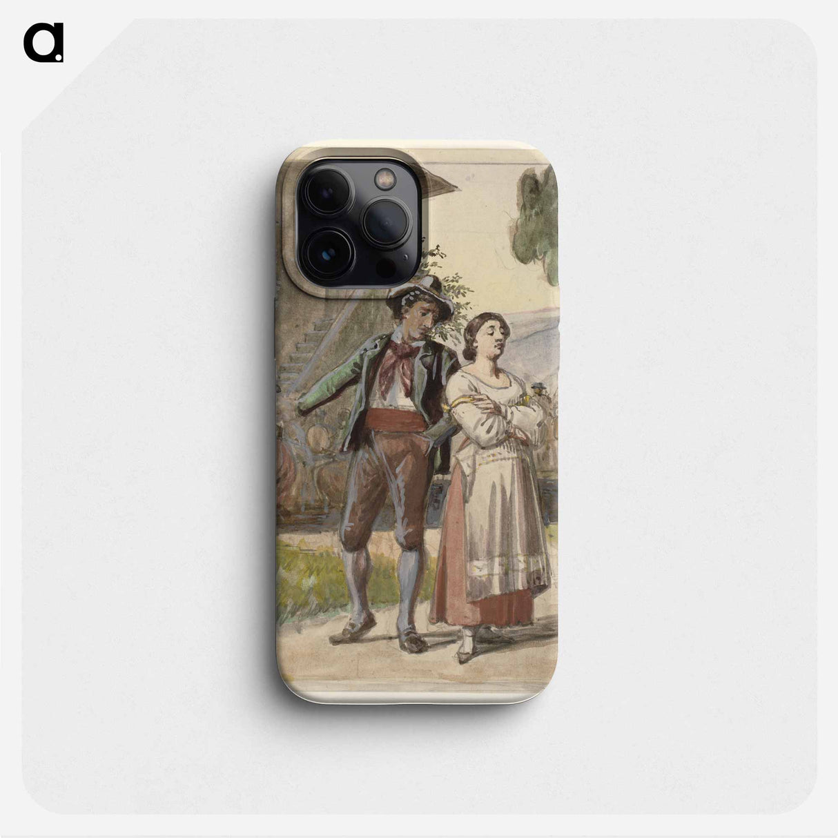 Dancing in front of a house - Wilhelm Marstrand Phone Case.