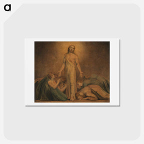 アートポストカード-Christ Appearing to the Apostles after the Resurrection - ウィリアム ブレイク Postcard.
