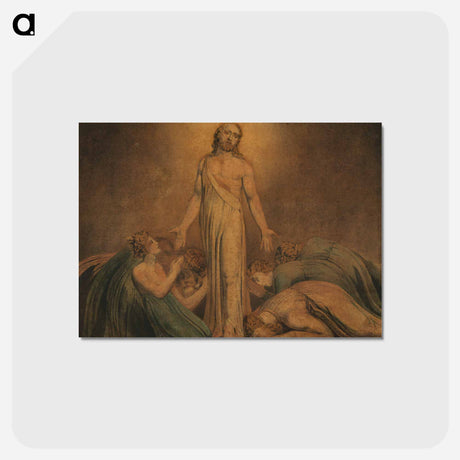 アートポストカード-Christ Appearing to the Apostles after the Resurrection - ウィリアム ブレイク Postcard.