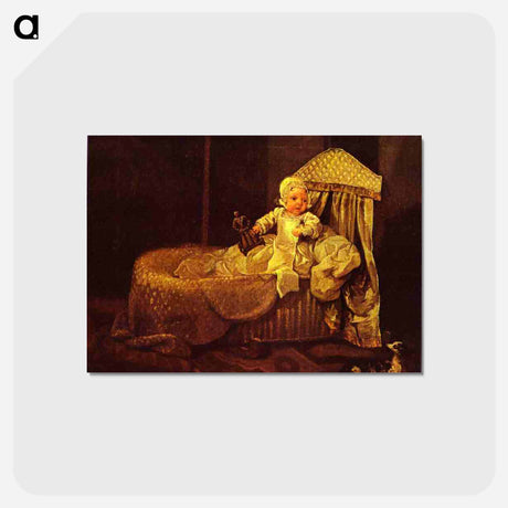 アートポストカード-Gerard Anne Edwards in His Cradle - ウィリアム ホガース Postcard.