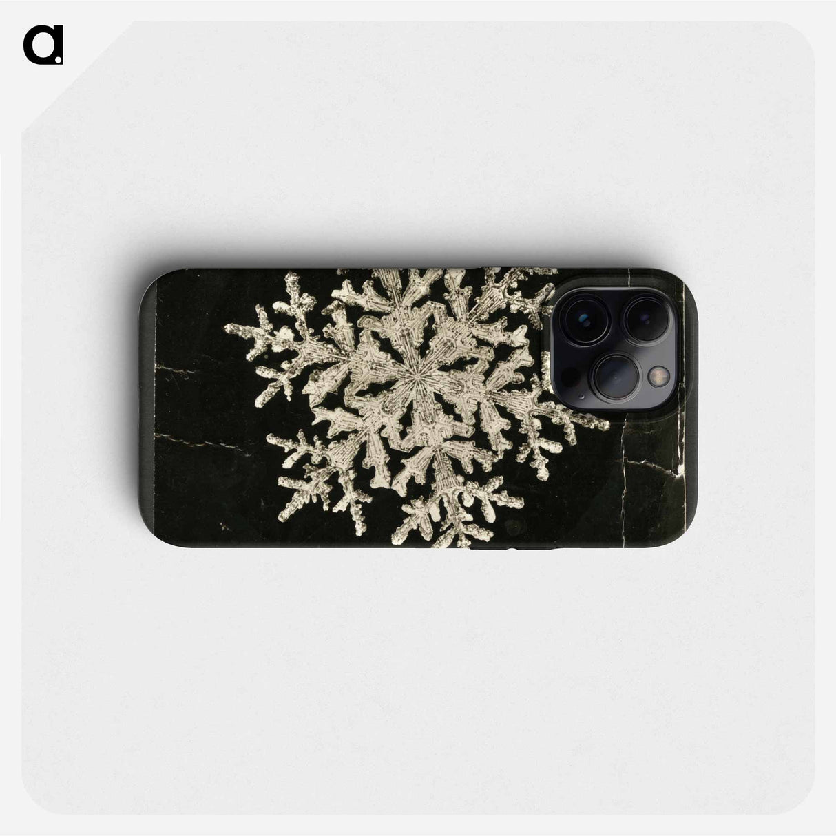 Wilson Bentley Photomicrograph of Fernlike Stellar Snowflake No. 1095 - ウィルソン ベントレー Phone Case.