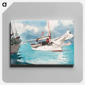 アートパネル-Fishing Boats, Key West - ウィンスロー ホーマー Canvas.