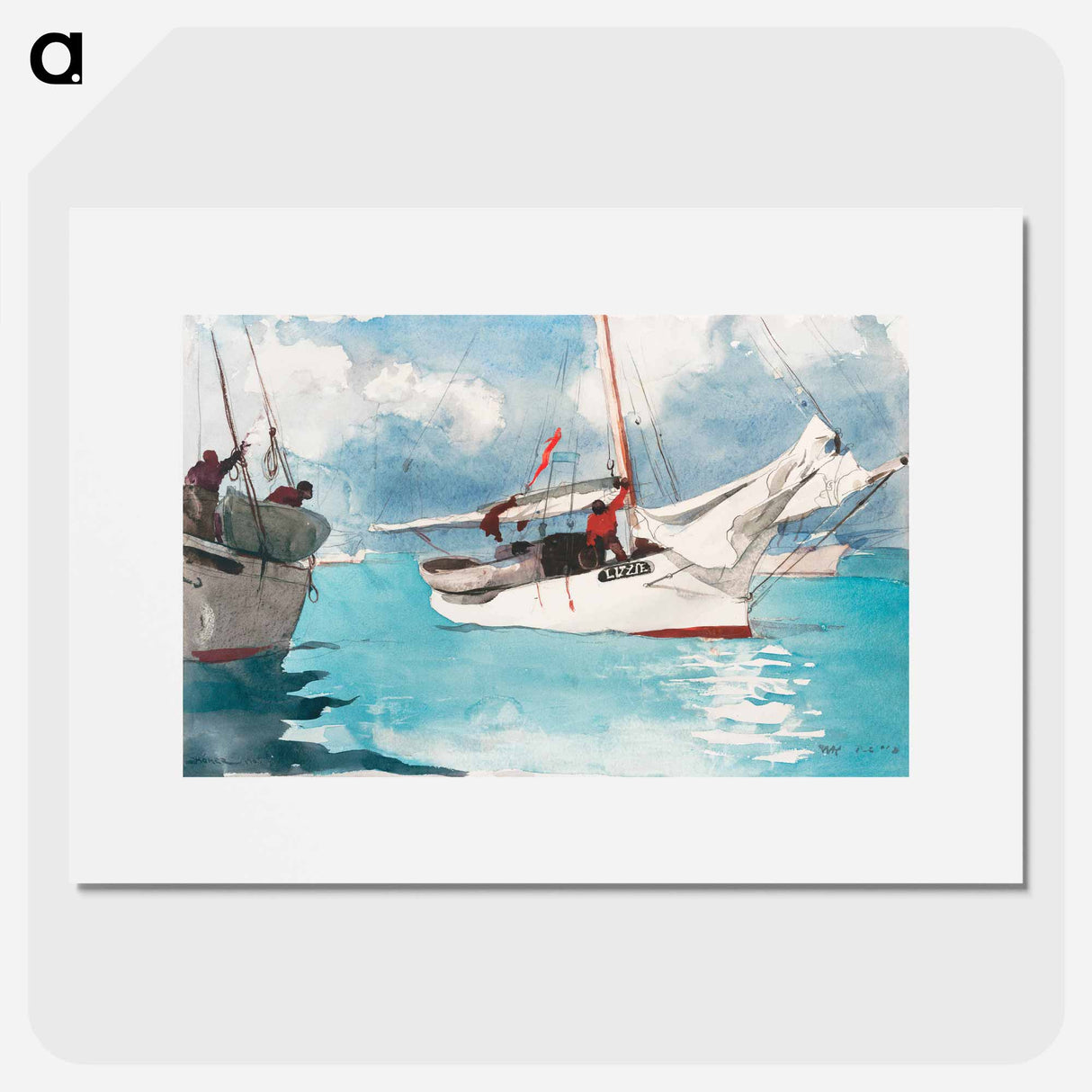 Fishing Boats, Key West - Winslow Homer Poster.