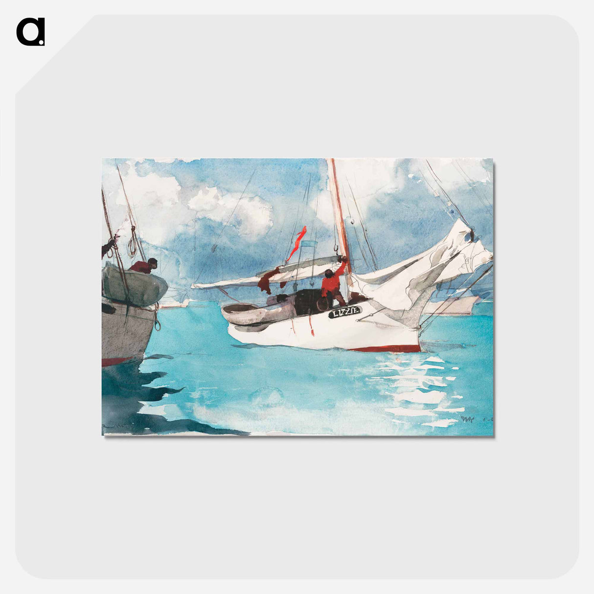 アートポストカード-Fishing Boats, Key West - ウィンスロー ホーマー Postcard.