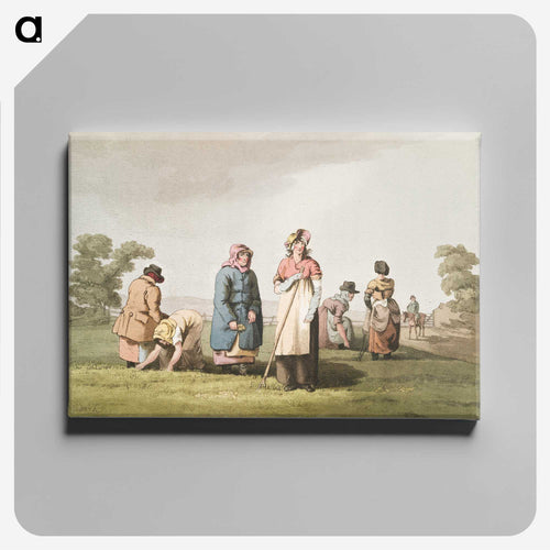 Illustration of lowkers from The Costume of Yorkshire - 19世紀のヨークシャー Canvas.