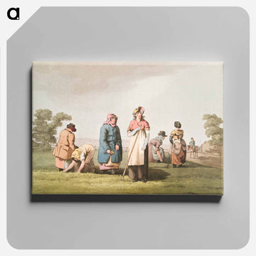 Illustration of lowkers from The Costume of Yorkshire - 19世紀のヨークシャー Canvas.