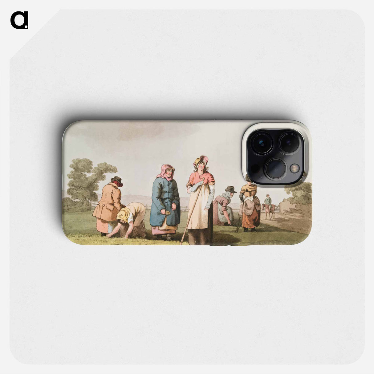 Illustration of lowkers from The Costume of Yorkshire - 19世紀のヨークシャー Phone Case.