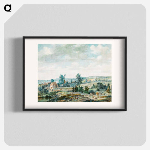 View of Midnight and Animal Landscape - アールト シューマン Poster.