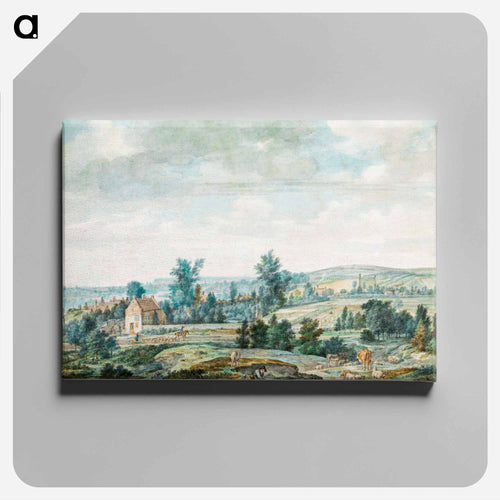 View of Midnight and Animal Landscape - アールト シューマン Canvas.