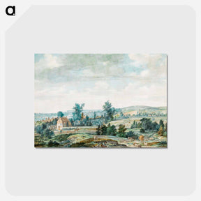 アートポストカード-View of Midnight and Animal Landscape - アールト シューマン Postcard.