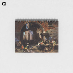アートメモ帳-Roman Fish Market. Arch of Octavius - アルバート ビアスタット Memo.