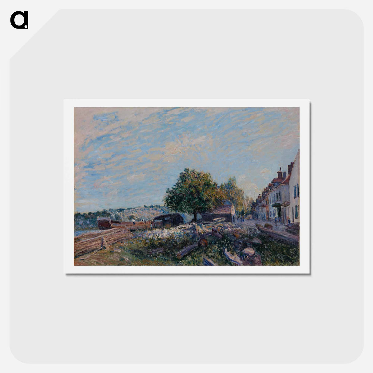 アートポストカード-Saint Mammes-Morning - アルフレッド シスレー Postcard.