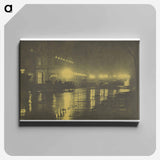 The Glow of Night - New York - アルフレッド スティーグリッツ Canvas.