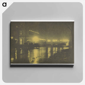 アートパネル-The Glow of Night - New York - アルフレッド スティーグリッツ Canvas.